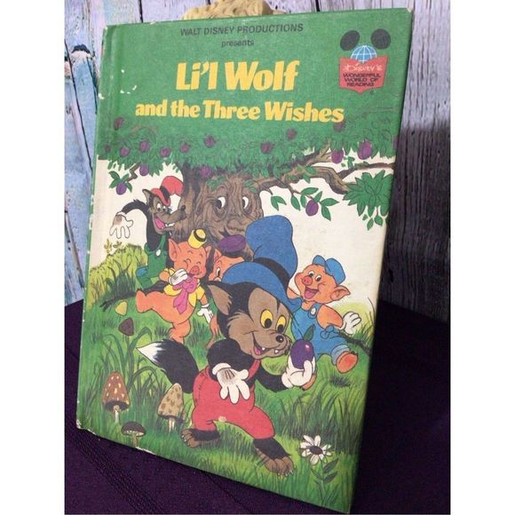 1984 Walt Disney’s Li’l Wolf and the Three Wishes Hardback - Picture 11 of 11